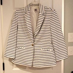 Classic black and white blazer